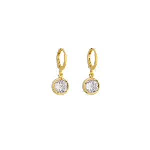 Brinco de Argola com Pingente Ponto de luz 3mm