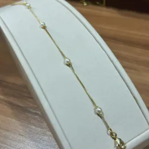 Pulseira Perola com 4mm 18cm
