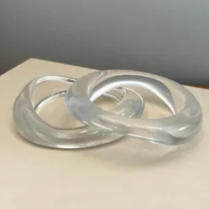 Bracelete Ondulado em acrílico