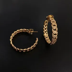 Brinco de Argola Cartier Cravejada - tarraxa