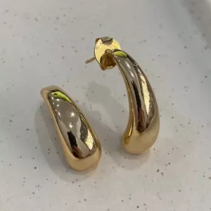 Brinco Meia Argola Gota