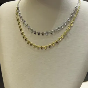 Choker estrelas - Banhado a Rodio