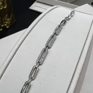 Pulseira Elos Cravejados - Banhado a Rodio