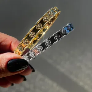 Bracelete inspiração Trevo - Banhado a Ouro
