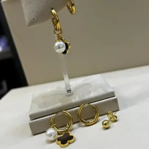 Trio de Argolas - Aço Inox Dourado