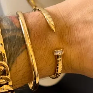 Bracelete de Prego ponta zirconia