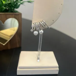 Brinco Ear Hook Perolas