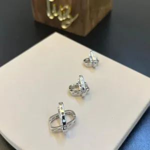Brinco Trio de Argola clik com zirconias