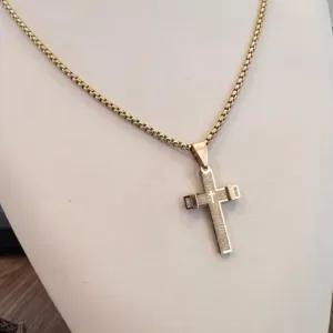 Cordão Torcido 4mm 60cm - Aço com Banho