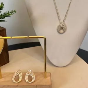 Conjunto Gota Cravejado em Zircônias