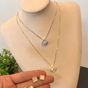 Conjunto Trevo Inspiração - Madre Pérola