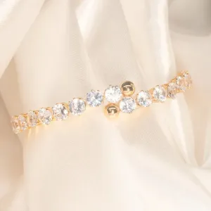 Bracelete Zirconias duas pontas
