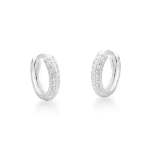 Brinco de Argola Clik Cravejada 11mm