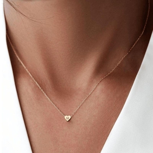 Colar com Coração e Letra I