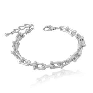 Pulseira Cartier cadeado - Aço com banho de ouro