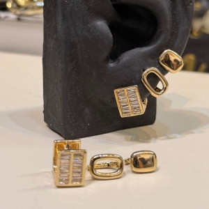 Brinco Trio de Argola Clik - Banho de Ouro