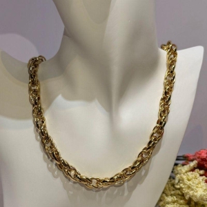 Colar em elos entrelaçados 45cm 10mm