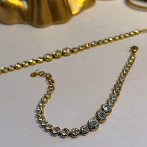 Pulseira Riviera Esferas - Aço com Banho