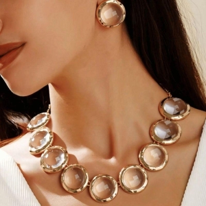 Conjunto Circulo Geométrico em Acrílico - Transparente