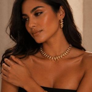 Conjunto Pontas - Banho de ouro