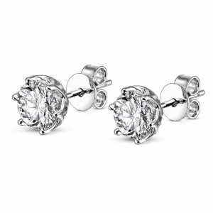 Brinco ponto de luz 06mm 6garras - Banho de Ródio