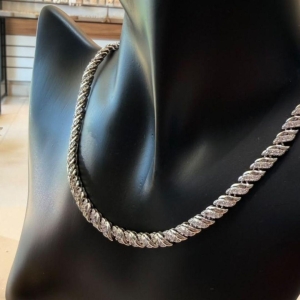 Choker Cravejada - Banho de Rodio