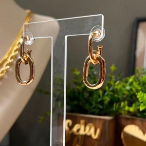 Brinco de Argola com pingente