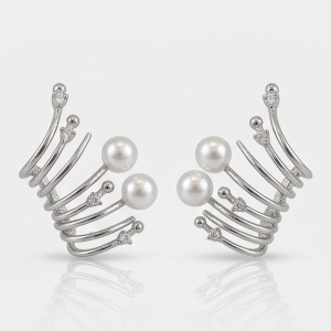 Brinco Ear Hook Perolas