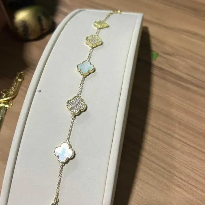 Pulseira Inspiração dupla face - Madrepérola e cravejado