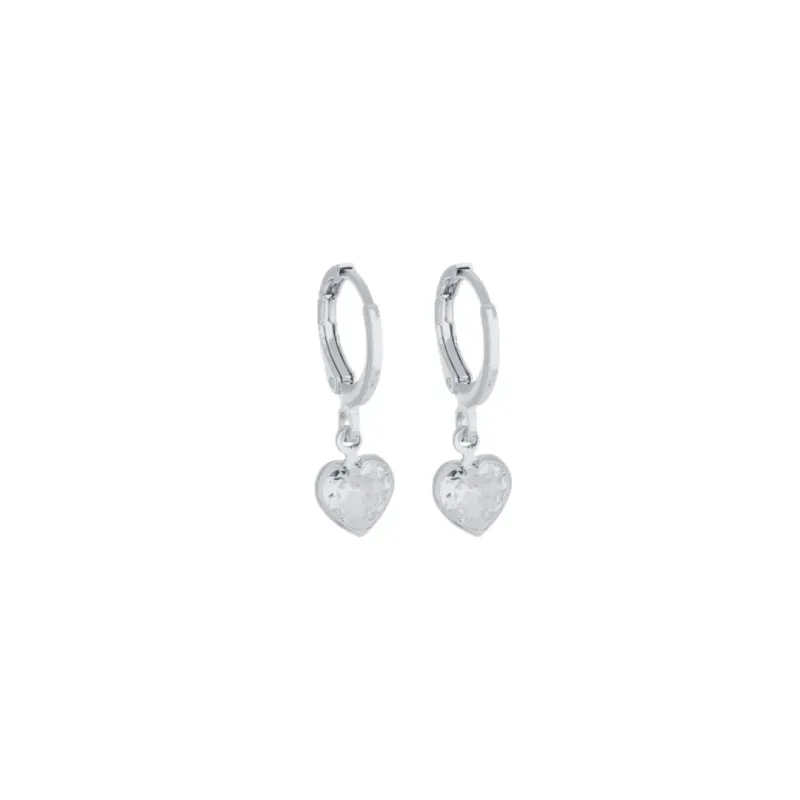 Brinco de Clik Pingente de Coração 3mm
