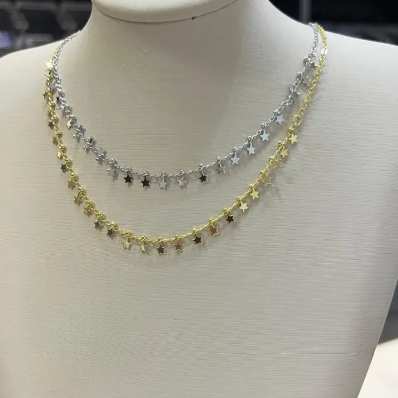 Choker estrelas - Banhado a Ouro