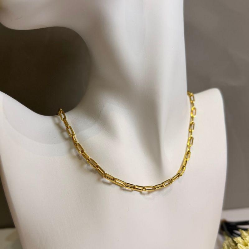 Choker Cartier 4mm 45cm - Banho Ouro