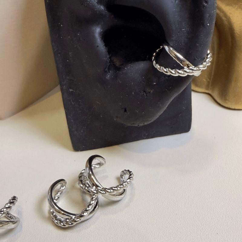 Piercing Fake X , venda o Par - Banho de Rodio