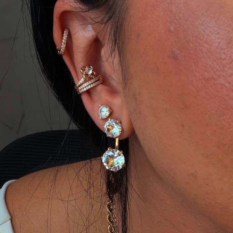 Piercing  Fake Flor zirconia