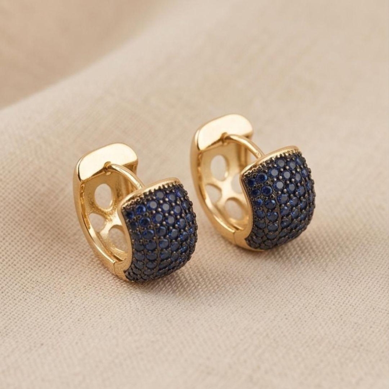 Brinco de Argola Clik 18mm - Azul