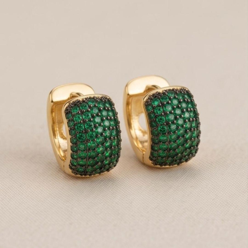 Brinco de Argola Clik 18mm - Verde