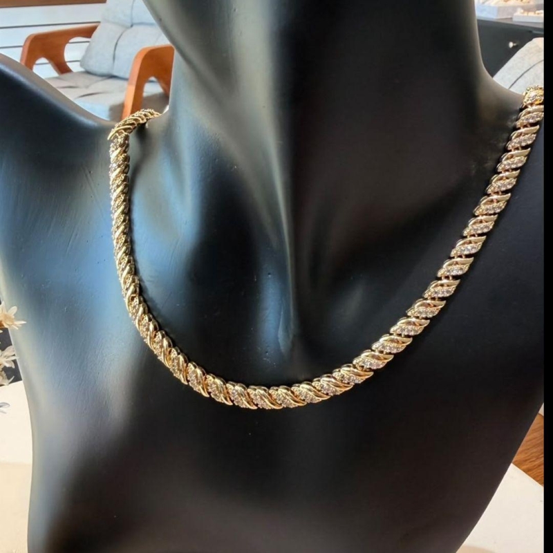 Choker Cravejada - Banho de Ouro