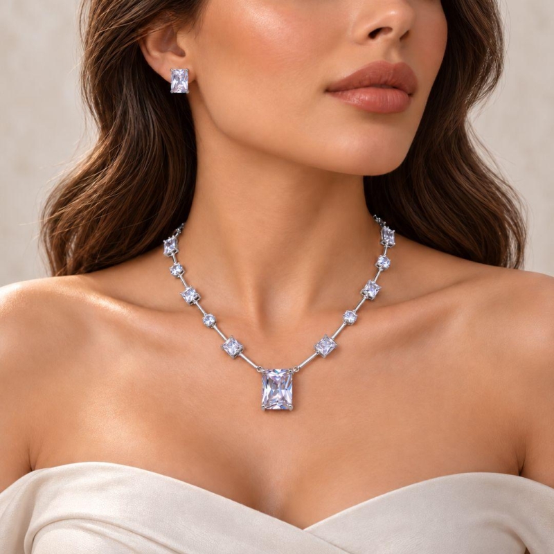 Conjunto de Zirconia Retangular
