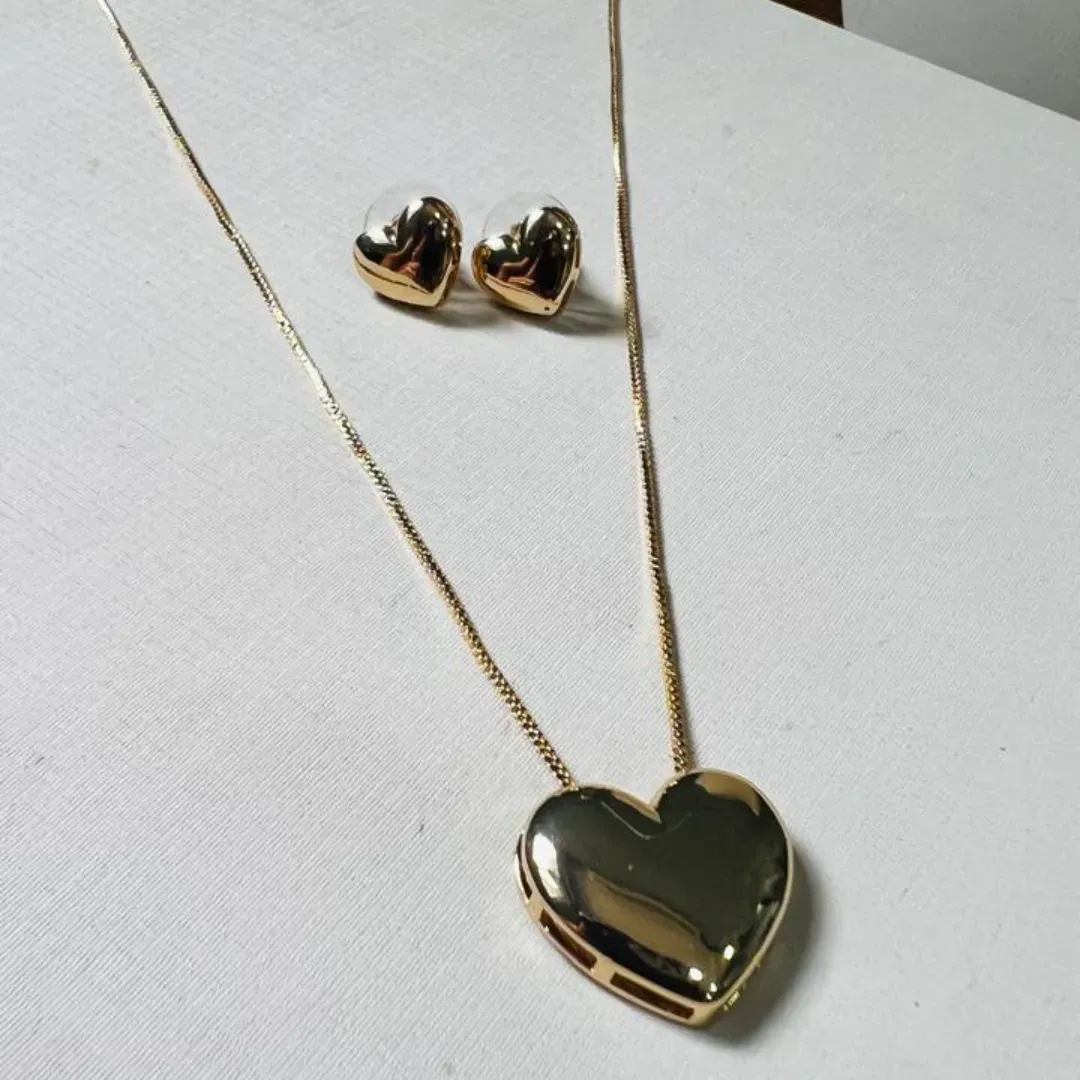 Conjunto de coração liso