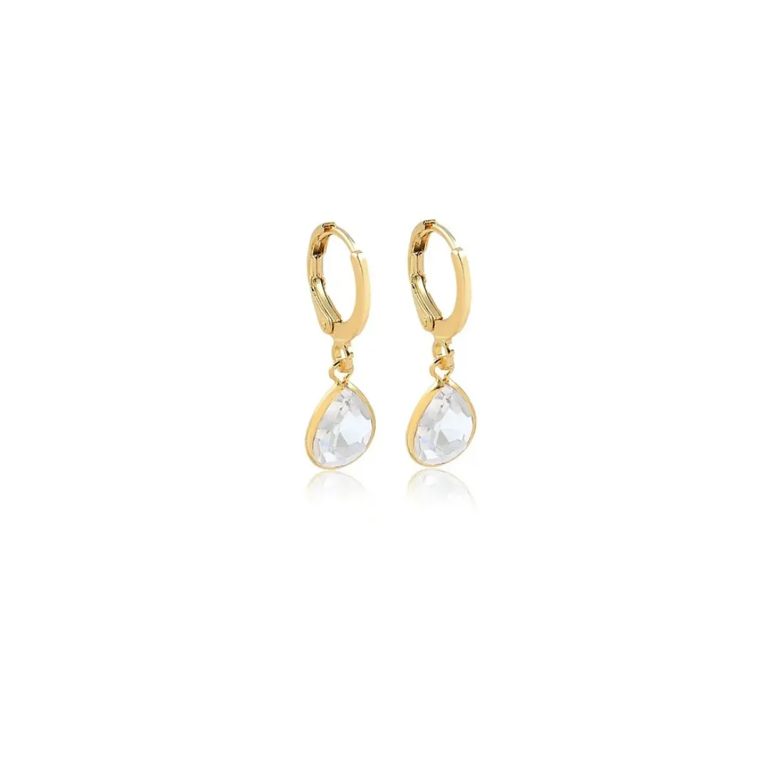 Brinco de Clik Pingente de Gota 3mm