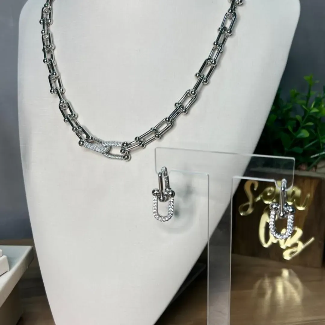 Conjunto Cartier elo cravejado