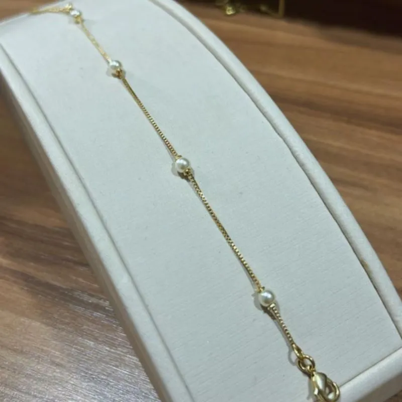 Pulseira Perola com 4mm 18cm