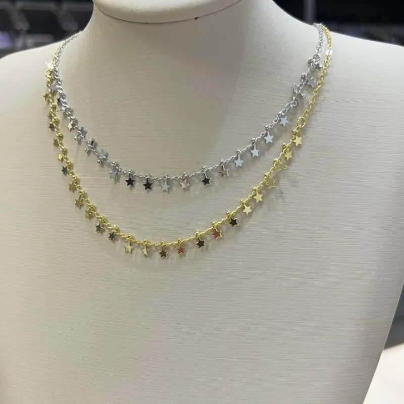 Choker estrelas - Banhado a Ouro