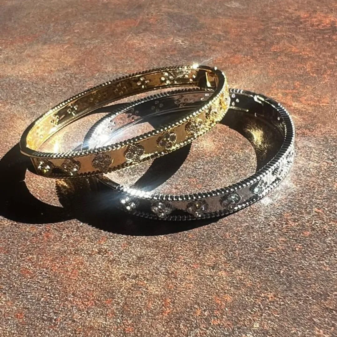 Bracelete inspiração Trevo - Banhado a Ouro