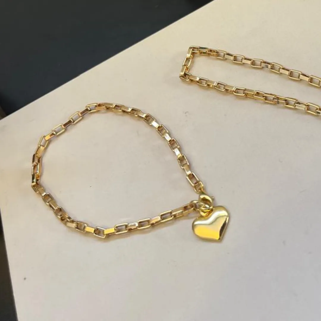 Pulseira de Elos Cartier com Coração
