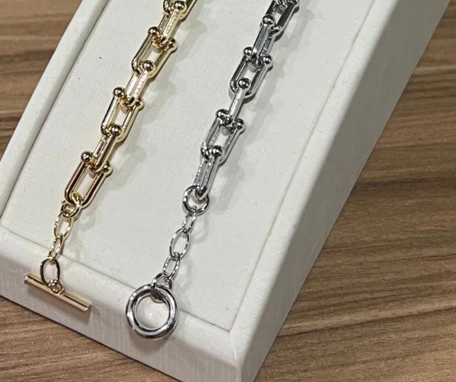 Pulseira com Elo cravejado