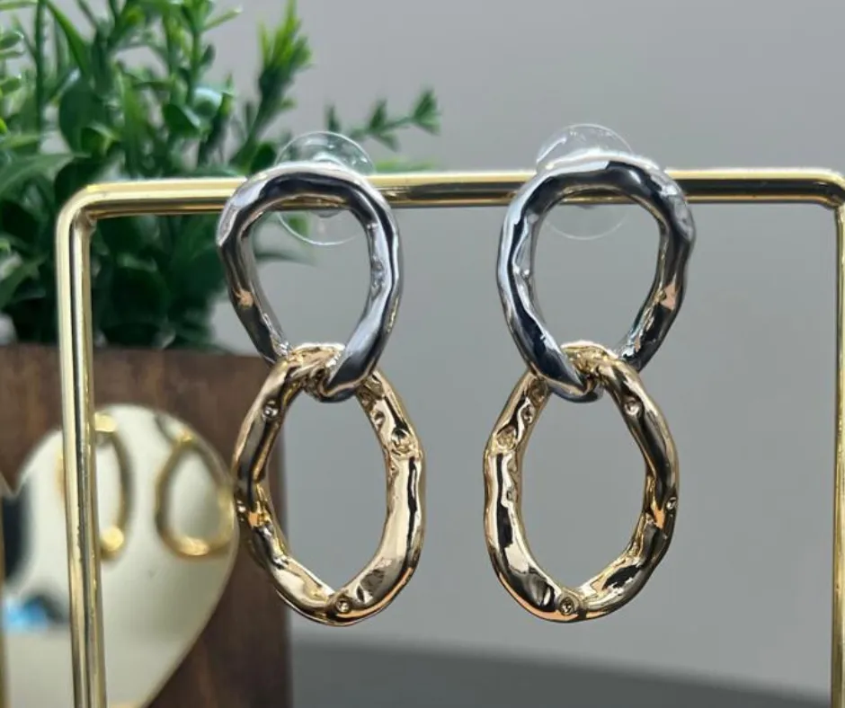 Brinco duas argolas - Mix Banhos