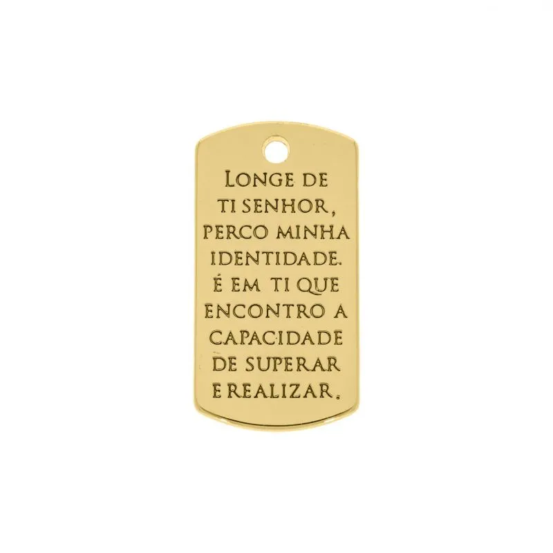 Pingente Retangular Longe do Senhor....