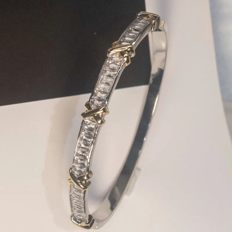Bracelete Cravejado Baguetes X