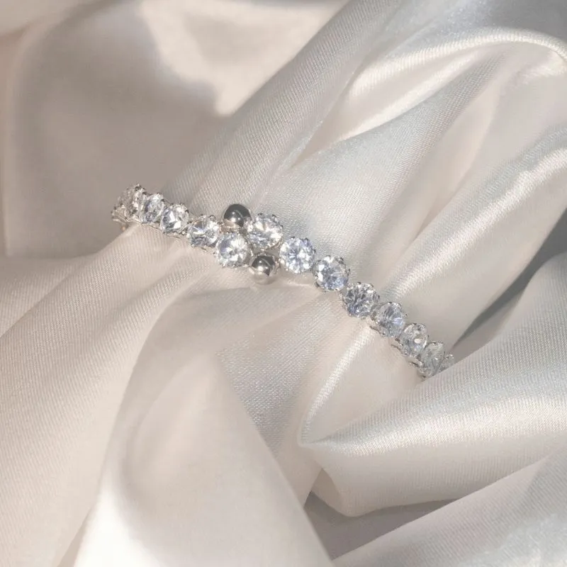 Bracelete Zirconias duas pontas